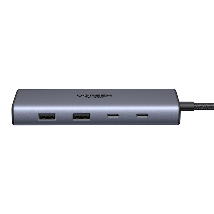 Adapter / Hub USB-C 10in1 Ugreen CM639, 2x HDMI, 2x USB, RJ45, SD/TF, PD 100W