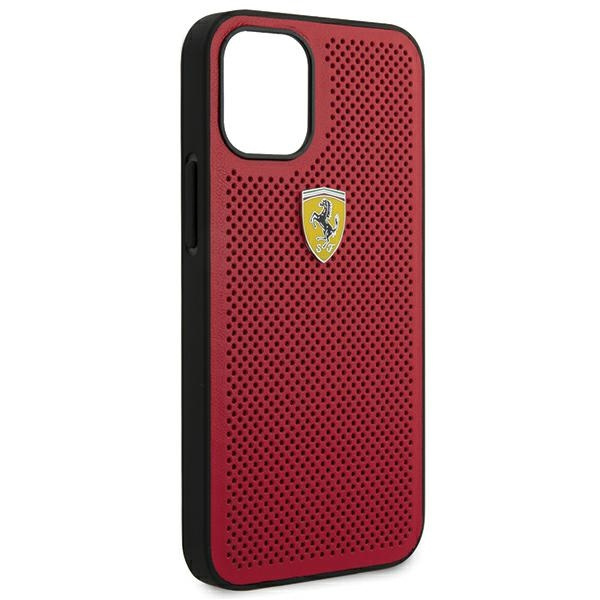 Telefontok FERRARI Apple iPhone 12 Mini 5.4 On Track Perforált FESPEHCP12SRE piros keménytok