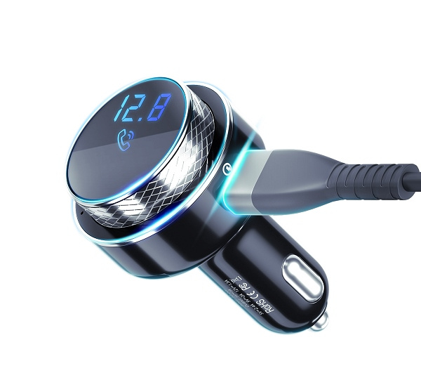 3mk HyperCar Chager FM Transmitter +charger Car Transmitter - 2xUSB-A + 1 TF card reader + Bluetooth