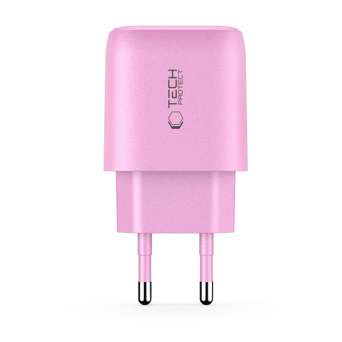 TECH-PROTECT NCA30 2-PORT NETWORK CHARGER PD 30W / QC3.0 BABY PINK