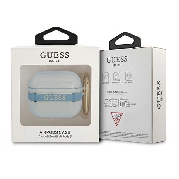 Case GUESS Apple AirPods 3 Cover Strap Collection Blue Case