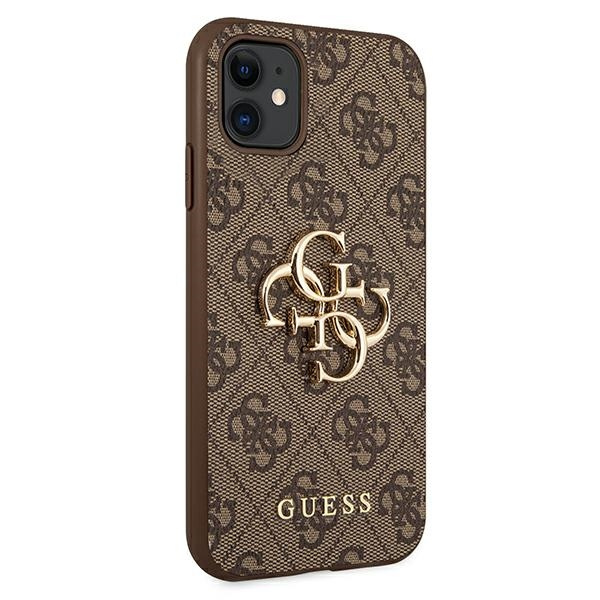 Cover GUESS Apple iPhone 11 4G Big Metal Logo Brown Hardcase