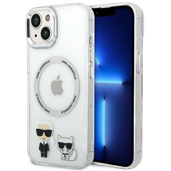 Karl Lagerfeld KLHMP14MHKCT iPhone 14 Plus 6.7" hardcase transparent/transparent Karl & Choupette Aluminum MagSafe