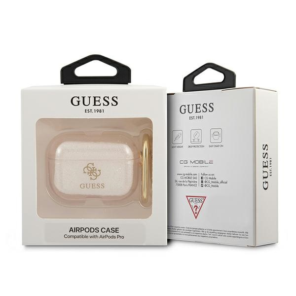 Case GUESS Apple AirPods Pro Glitter Collection Gold Case