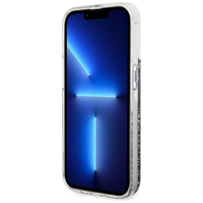 Cover Guess GUHCP14LLCSGSGK iPhone 14 Pro 6.1" nero/nero durocase Liquid Glitter Marmo Case