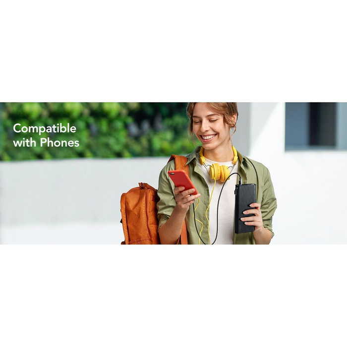 Powerbank Veger TCE130 (W2503) PD 130W 25000 mAh z wbudowanymi kablami Typ C / Lightning czarny