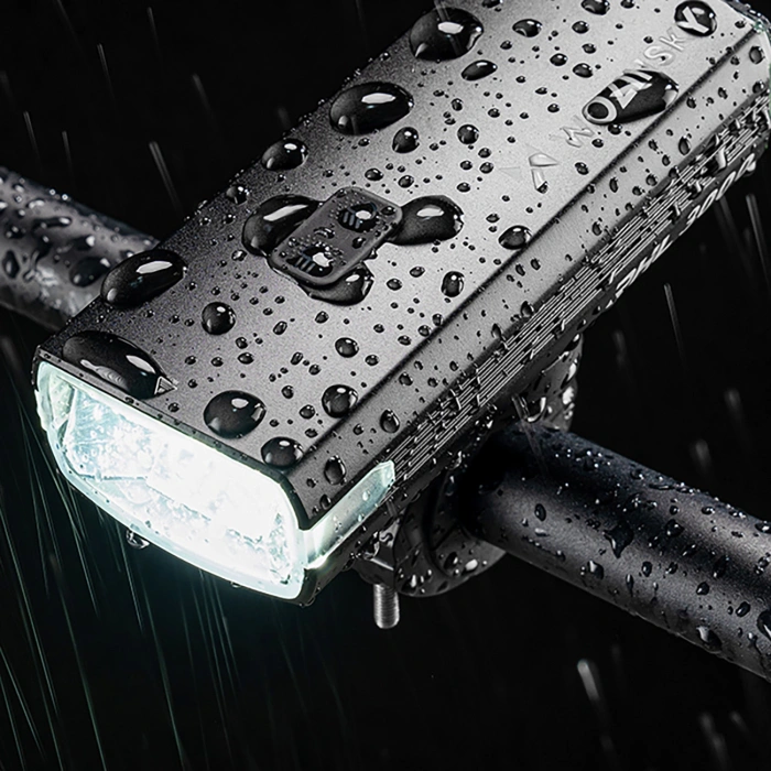 Lampka rowerowa przednia Wozinsky + kabel USB-C (3000 lm)  - czarna