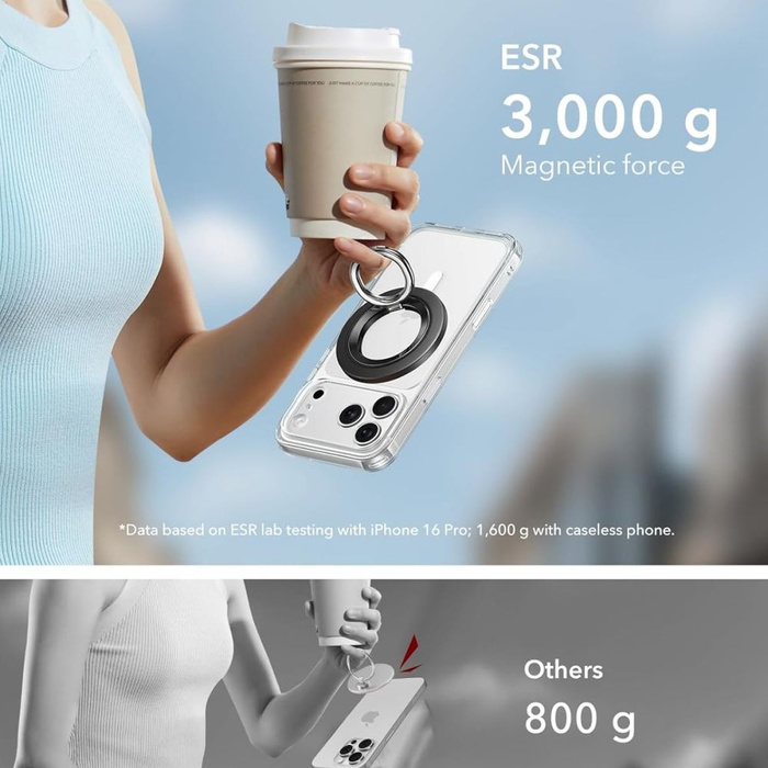 ESR MagNETIC 360 HALOLOCK MagSafe PHONE RING BLACK