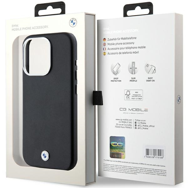 Funda Bmw Bmhmp15l23pufwk IPhone 15 Pro 6.1 "negro/negro Signature Wrapped Metal MagSafe Case