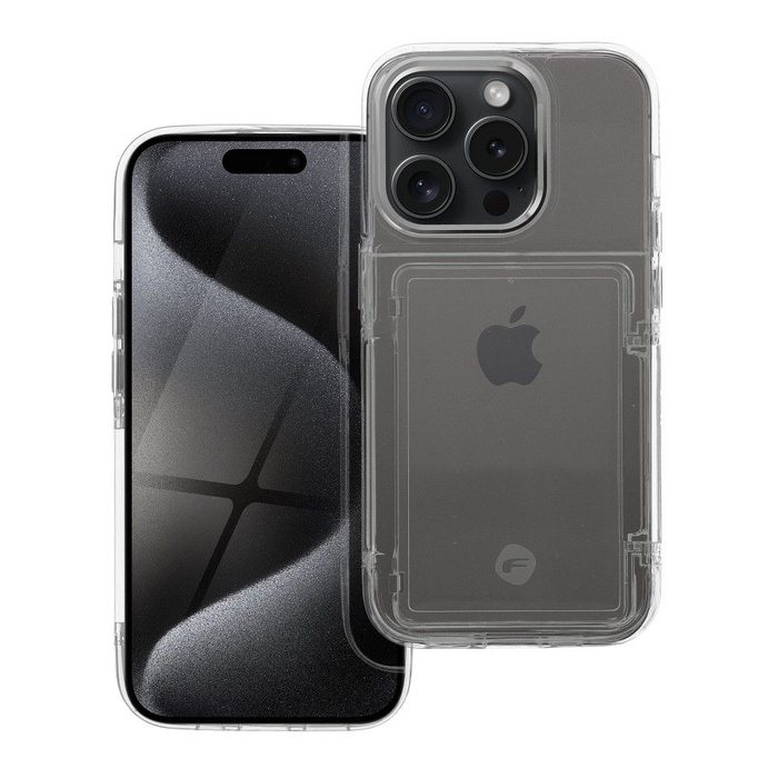 FORCELL F-PROTECT Crystal Pocket futerał do IPHONE 15 Pro transparentny