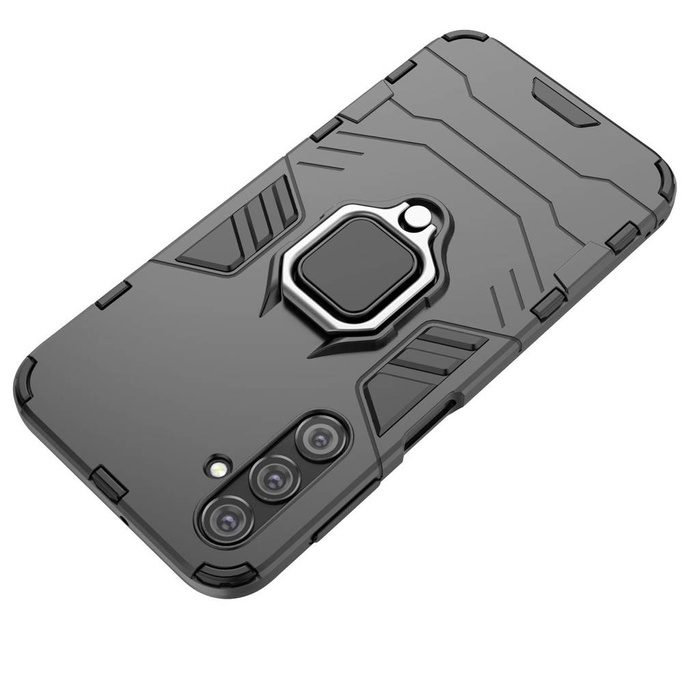 Funda Ring Armor para Samsung Galaxy A24 4G funda blindada soporte magnético anillo negro