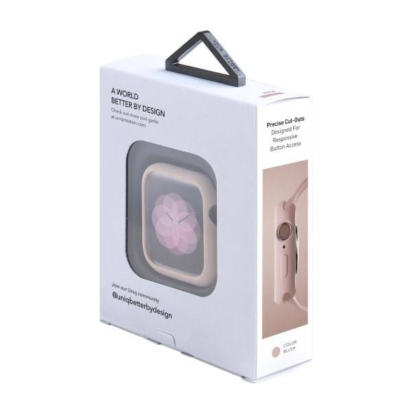 Uniq Lino Apple Watch Serie 4/5/6 / SE 44 mm Gehäuse. rosa / erröten rosa