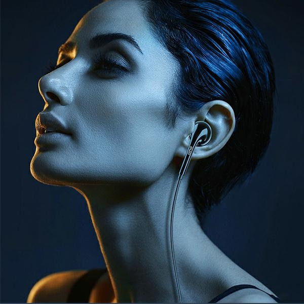 AWEI stereo Headphones PC-7 3.5mm jack black / black