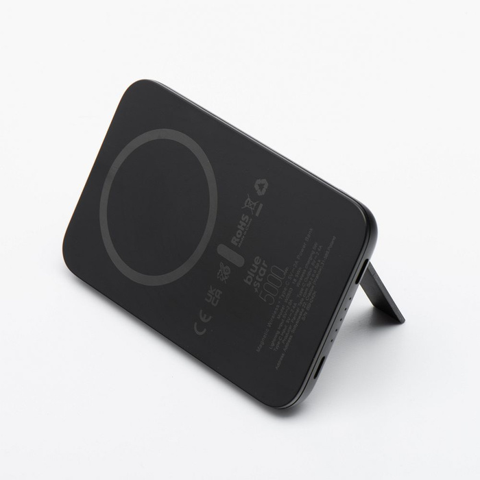 Powerbank zgodny z MagSafe Blue Star W0553 2A 5W 5000 mAh czarny