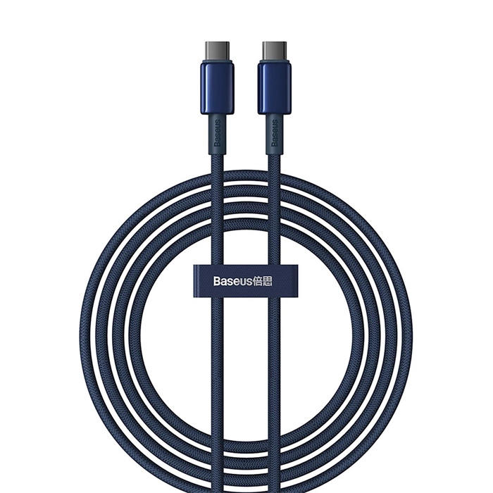 Baseus Tungsten Gold USB-C / USB-C 100W 2m Kabel - Marineblau