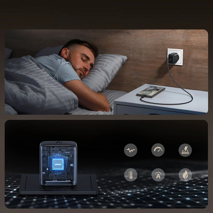 Joyroom JR-TCG13 45W GaN-Netzladegerät für Samsung Ultra – Schwarz