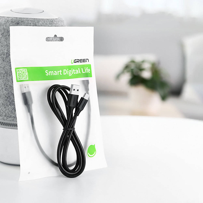 Ugreen kabel USB kabel - USB Type C Quick Charge 3.0 3A 0,25 m černý (US287 60114)