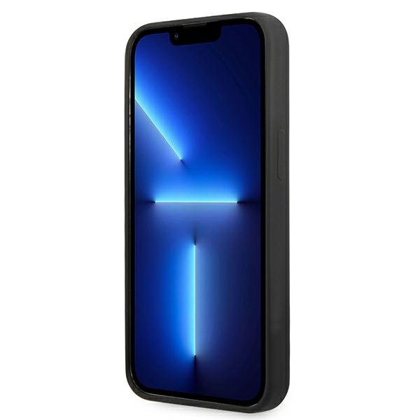 Hülle KARL LAGERFELD Apple iPhone 13 13 Pro Silikon Plaque Schwarz Hartcase