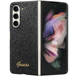 Hülle Guess GUHCZFD5HGGSHK F946 Galaxy Z Fold 5 schwarz/schwarz hartcase Glitter Script Case