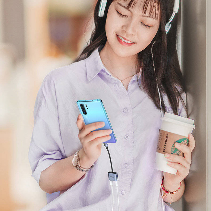 Ugreen CM231 USB-C to 3.5mm Audio Adapter with PD Grey