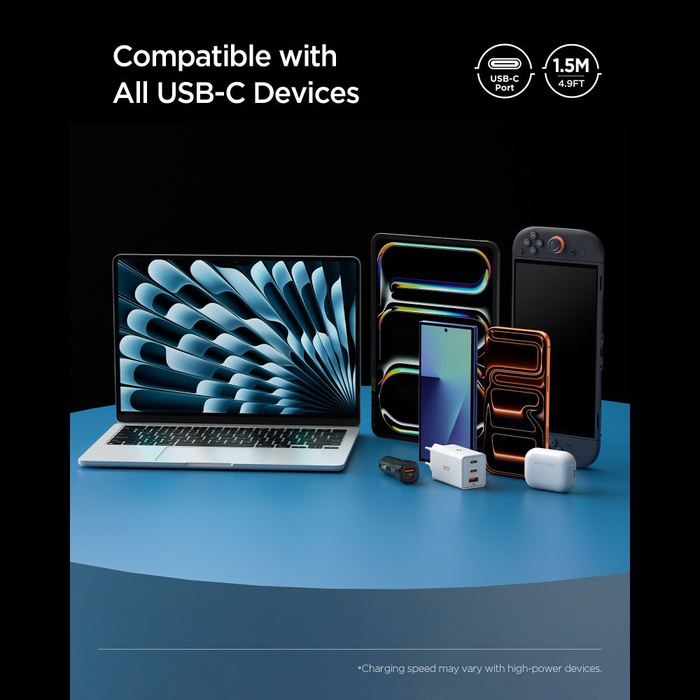 Spigen EB10015CC ESSENTIAL TYP-C KABEL 100W 150CM SCHWARZ