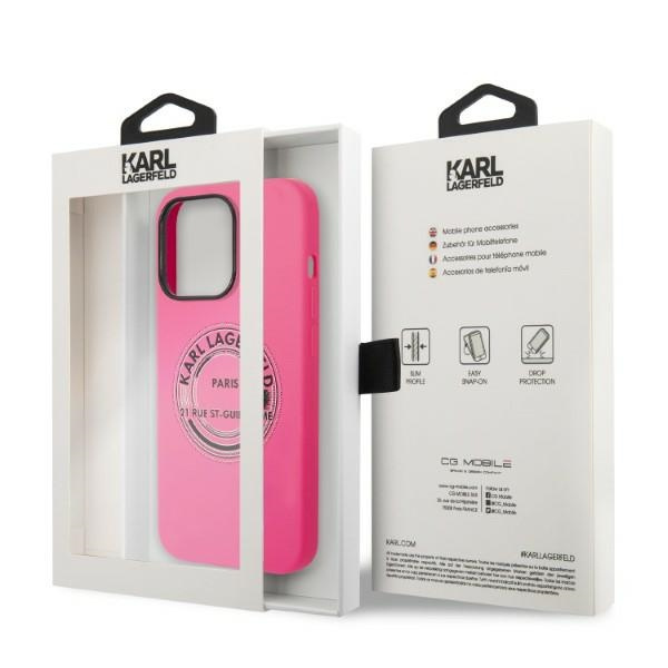 Hülle KARL LAGERFELD Apple iPhone 14 Profi-Silikon RSG Rosa Hartcase