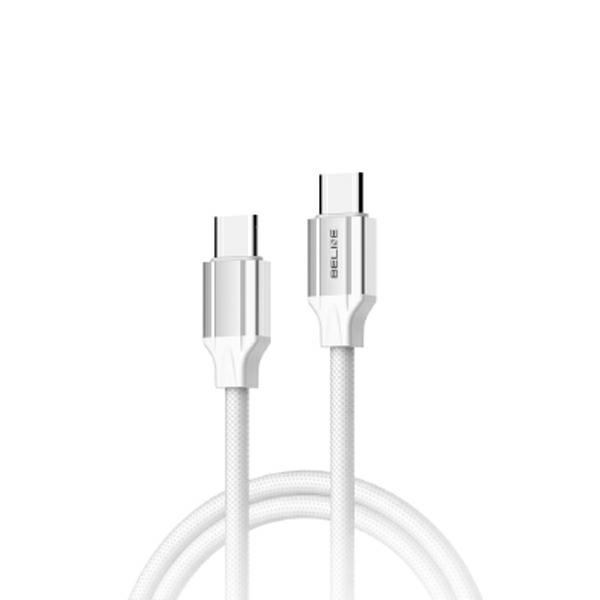 Beline Kabel 65W USB-C/USB-C 1m          biały/white BLNCWC03