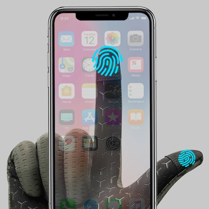 Rockbros Atmungsaktive Vollfinger-Fahrradhandschuhe, Größe: S - Grün