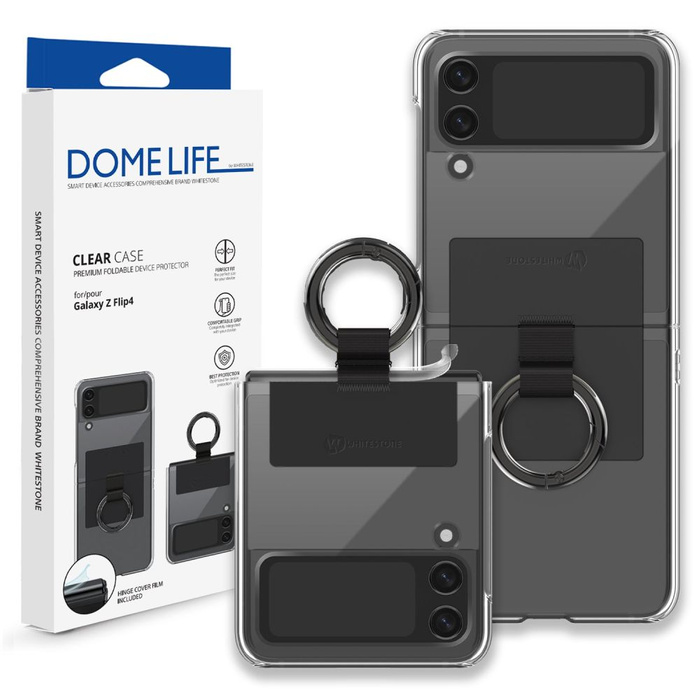 WHITESTONE Clear Case RING GALAXY Z FLIP 4 SCHWARZ