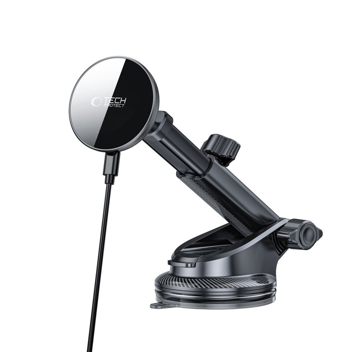 TECH-PROTECT MM15W-V10 MAGNETIC MAGSAFE DASHBOARD & VENT CAR MOUNT WIRELESS CHARGER 15W BLACK