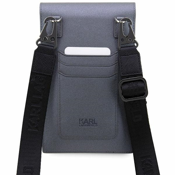 Karl Lagerfeld Handtasche KLWBSAKCPMG silber/silber Saffiano Karl &amp; Choupette