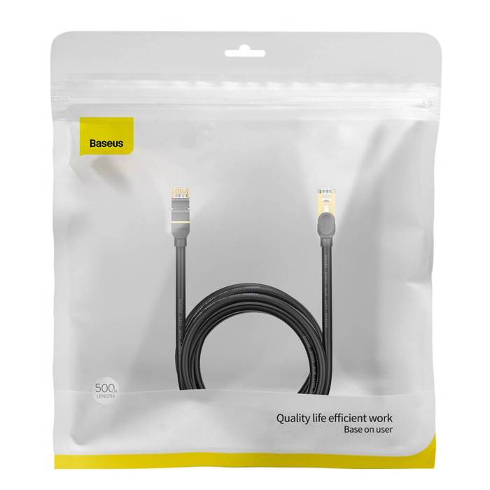 Baseus Speed Seven Cavo di rete ad alta velocità RJ45 10Gbps 5m Nero (WKJS010501)