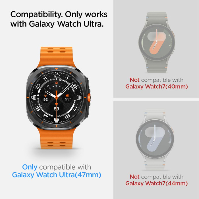 Vetro temperato Spigen GLAS.TR "EZ-FIT" Galaxy Watch cONFEZIONE DA 2 PEZZI ULTRA (47 MM) TRASPARENTE