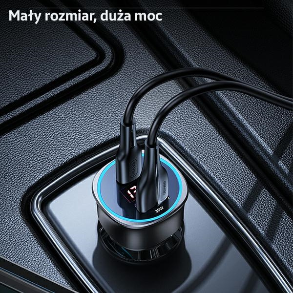 Riadenie USAMS. sám. 1xUSB + 1xUSB-C C26 95W (iba hlava) Fast Charge čierna / čierna CC146TC01 (US-CC146)