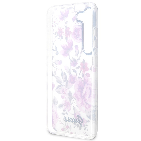 Funda Guess GUHCS23MHCFWST S23 Plus S916 blanco/blanco durocase Colección Flower Case