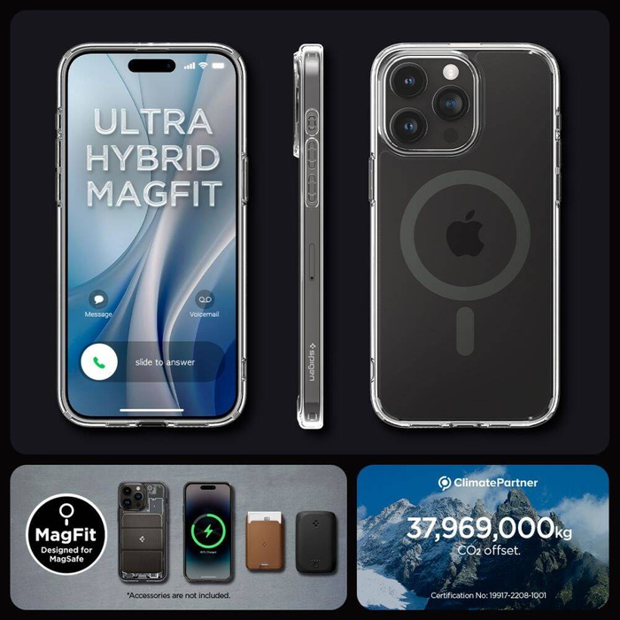 Case iPhone 15 Pro Max Spigen Ultra Hybrid Mag MagSafe Graphite Case