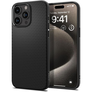Case iPhone 15 Pro Max Spigen Liquid Air MATTE Black