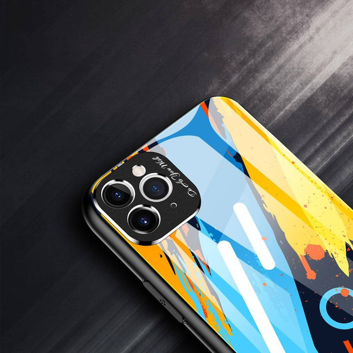 Barevné sklo Case pouzdro krycí překryv glasses tvrzené sklo s krytem fotoaparátu iPhone 11 Pro Max vzor 1