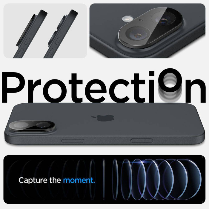 CAMERA PROTECTOR Spigen OPTIK GLAS.TR CAMERA PROTECTOR 2-PACK IPhone 16 / 16 PLUS BLACK