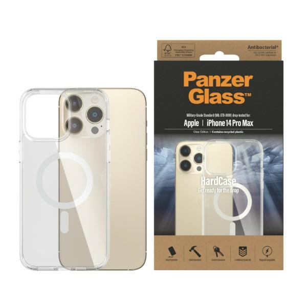 PanzerGlass HardCase iPhone 14 Pro Max 6.7" MagSafe Antibakteriell Militärische Qualität transparent 0412