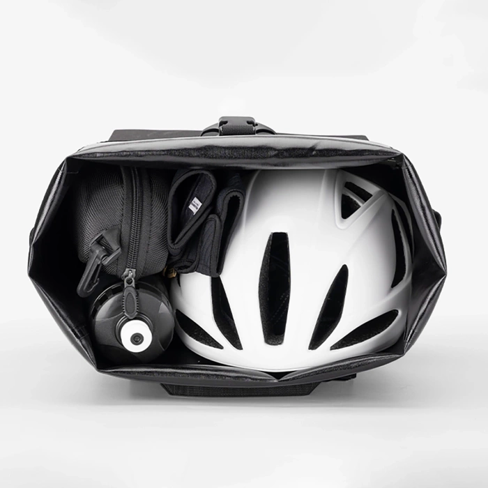 Rockbros Fahrradtasche mit Rucksackfunktion, wasserdicht, mit Helmbefestigung 18l - Schwarz