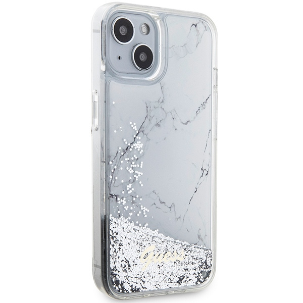 Case Guess GUHCP14SLCSGSGH iPhone 14 6.1" white/white hardcase Liquid Glitter Marble Case