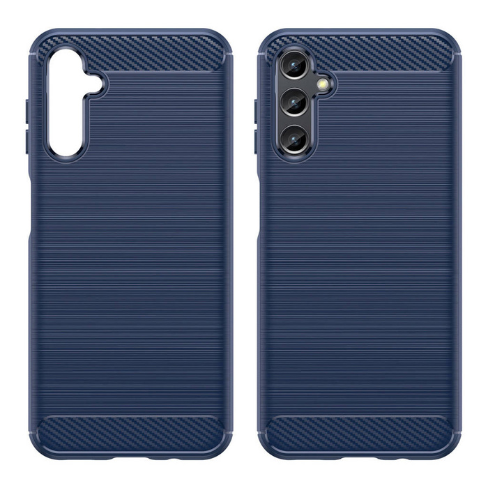 Carbon Case für Samsung Galaxy A14 5G flexible Silikon-Carbon-Hülle blau