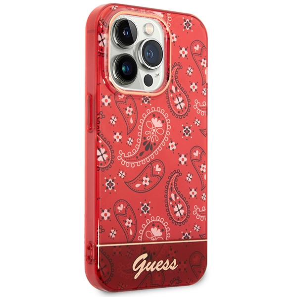 Case Guess iPhone 14 Pro Max 6.7" red/red hardcase Bandana Paisley