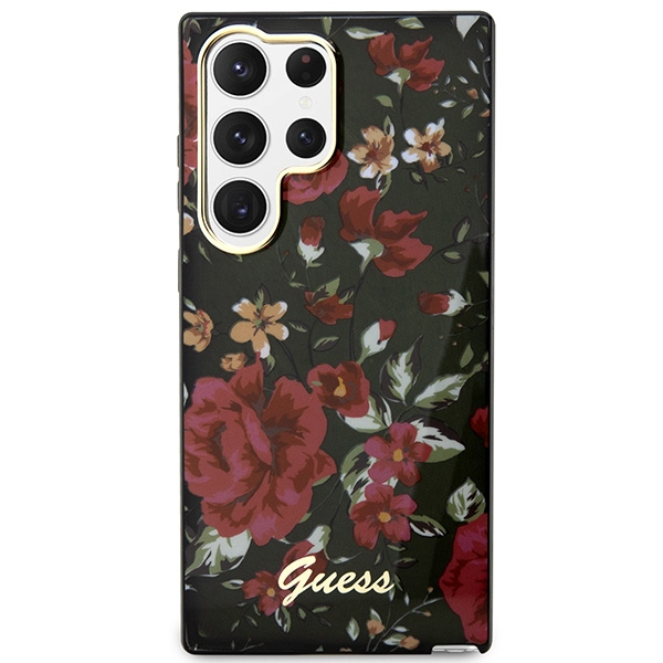 Funda Guess Guhcs23lhcfwsa S23 Ultra S918 Green/kaki Hardcase Flower Collection Case