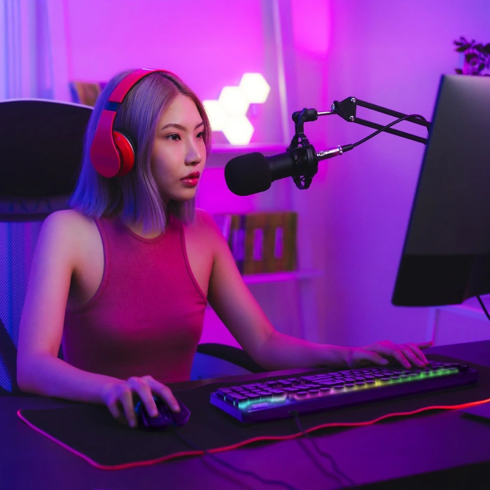 Klawiatura Wozinsky WKG-200 z rolką gamingowa membranowa RGB - czarna