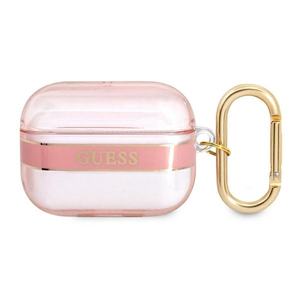 Hülle GUESS Apple AirPods Pro Abdeckung Riemen Sammlung Rosa Case