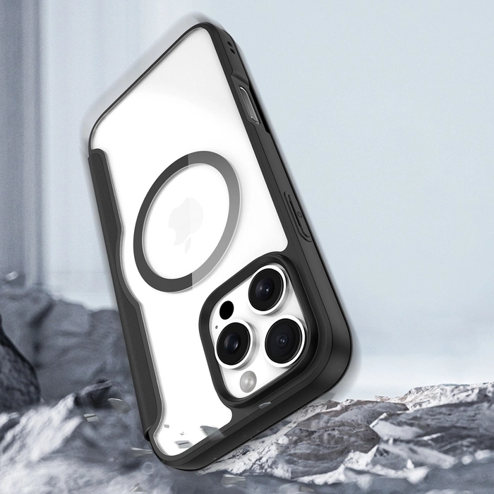 Dux Ducis Skin X Pro Hülle für iPhone 16 Pro mit MagSafe und Klappe – Schwarz