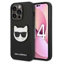 Case Karl Lagerfeld iPhone 14 Pro 6.1" hardcase black/black Saffiano Choupette Head Patch