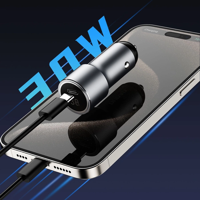 Dudao R14 USB-C 30W PD car charger - silver